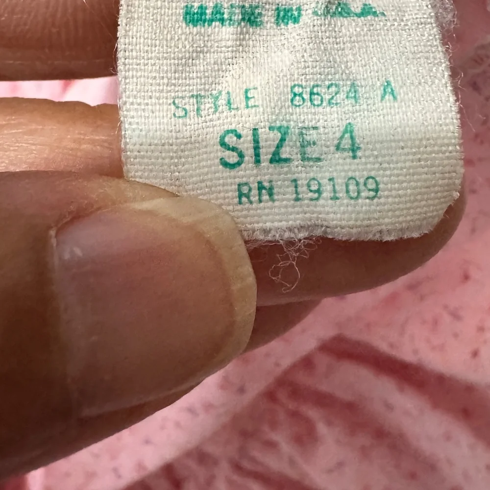 Vintage size 4 pink dress